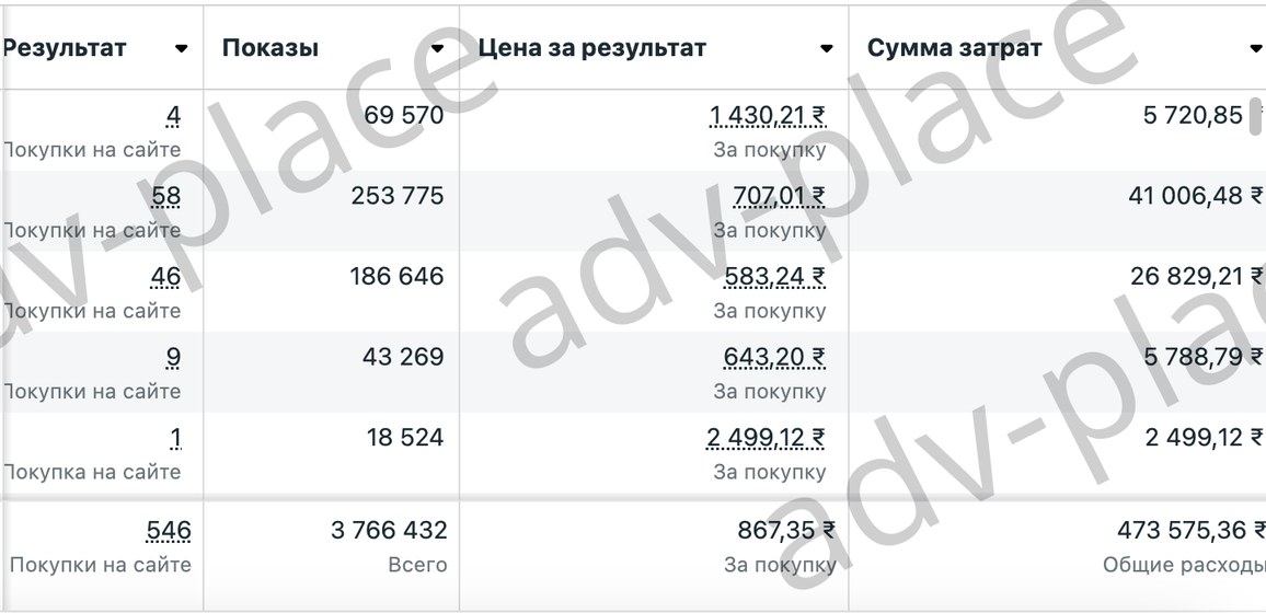Скриншот первого рекламного кабинета Shopify